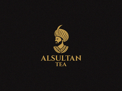 Al Sultan Tea alsultan arabic cafe face logo luxurious luxury ottoman sultan tea