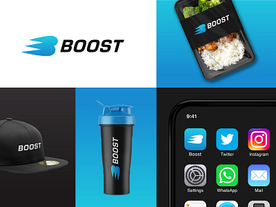 Boost App app boost fitness food gym health kuwait logo sport