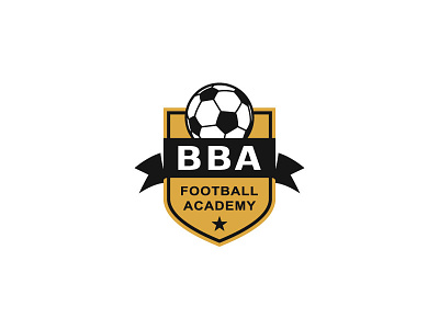 BBA Football Academy Logo academy athlete badge ball bba football soccer sports