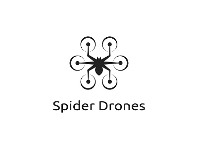 Spider Drones drone logo spider