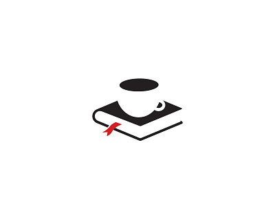 Coffee Book book cafe coffee library logo