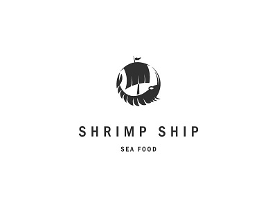 Shrimp Ship 2 boat logo restaurant sail sea seafood ship