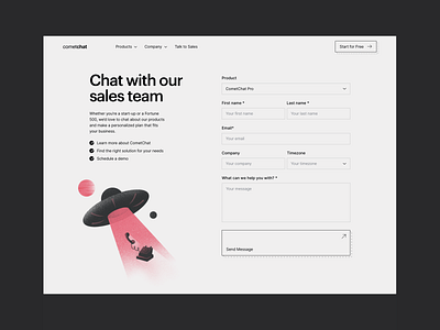 CometChat — Talk to Sales