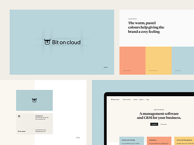 Bit On Cloud — Brand Proposal animal bit brand branding business crm design logo minimal pastel presentation significa tiempos typography ui warm
