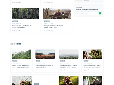 🌳Reforestum Blog by Ana Moreno for Significa on Dribbble