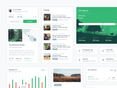 🌳Reforestum Components apercu cards components environment forest green pattern reforestum significa system ui white