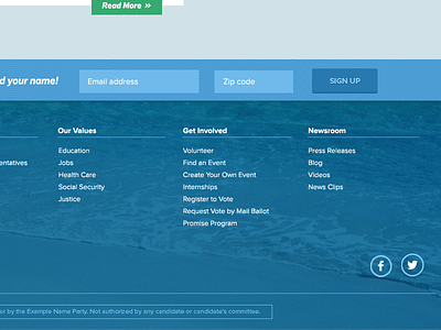 Footer beach clean dagny footer new media campaigns ocean proxima nova simple waves