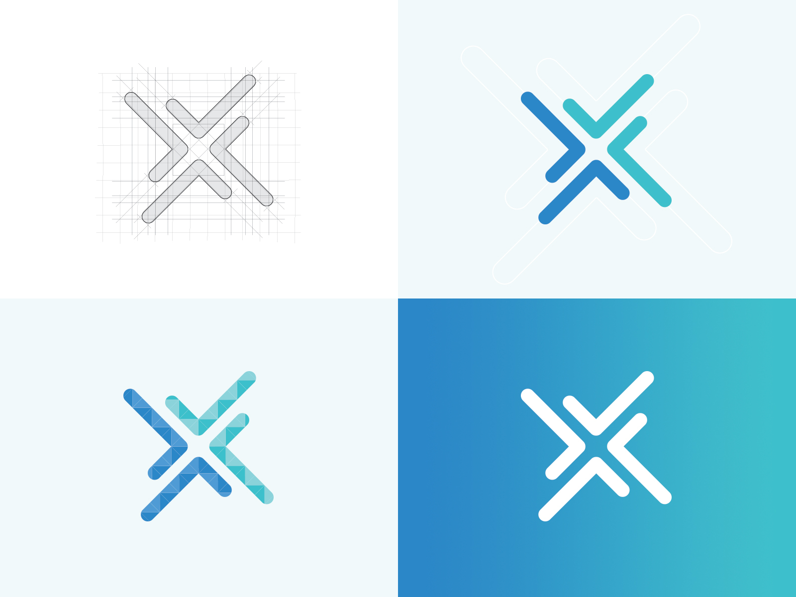 X symbol for logo by Inna Lvovna on Dribbble