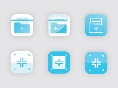 Variations of icon design for medical MedixScan apps branding corporate identity design graphic design icon logo