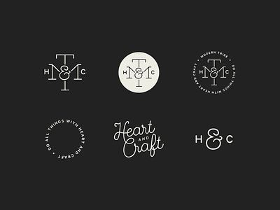 Heart & Craft icon logo monogram
