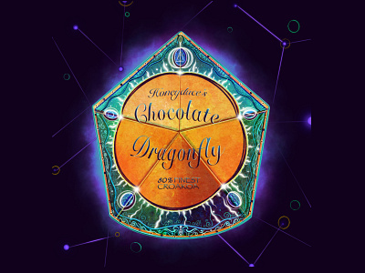 Honeydukes chocolate dragonfly box design