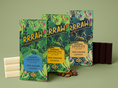 RRRAW chocolate packaging design