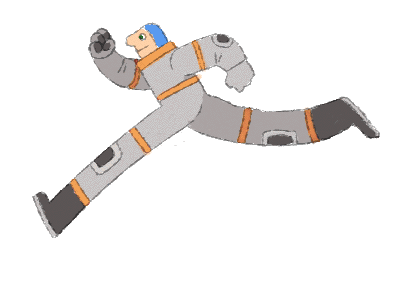 Run spaceman run. SC 2d animation character photoshop