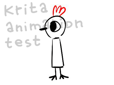 Krita Test 2d animation chiken cock krita test