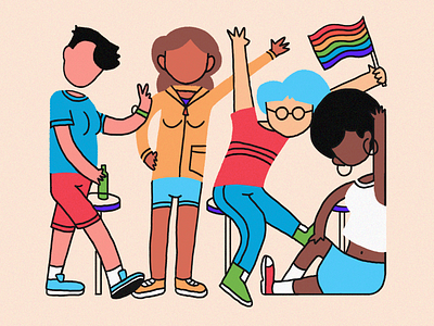 Rainbow People 🌈 colors illustration lgbt