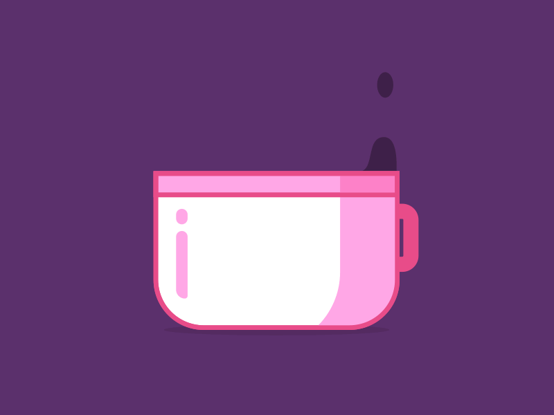 Coffee Diving after effects coffee cup illustration purple