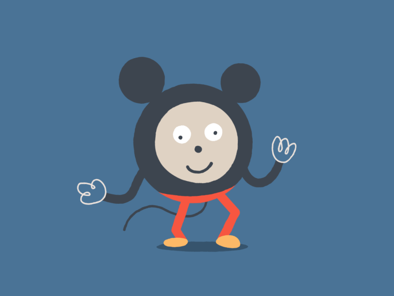 Ugly Mickey 2d after effects animation illustration
