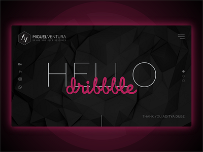 Hello dribbble! design first shot portfolio ui design