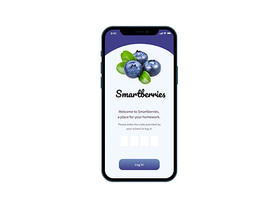 Smartberries -- Remote learning/Homework app for kids age 5-8 app design education homework kids mobile remote learning school ui ux