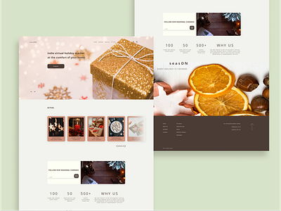 Virtual holiday market landing page concept christmas commercial design holiday independent artists landing page market season seasonal shop virtual marketplace