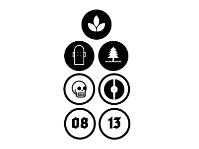 Icons for Skillshare project: Logo design w/ Aaron Draplin geometric icons logo minimal vector