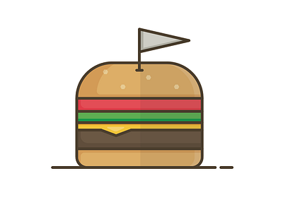 Portland Burger Week Illustration 1 icons illustration portland vector