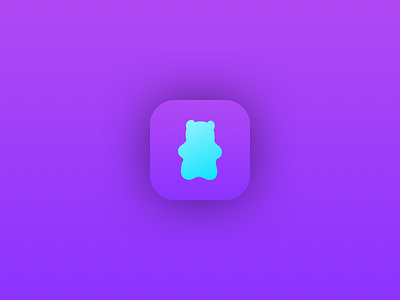 Beep App Icon app icon apple bear beep blue chat gummy bear mobile purple