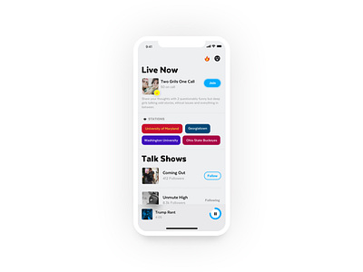 Unmute iPhone X - Talk Shows app college iphone x live podcast replay talk show university