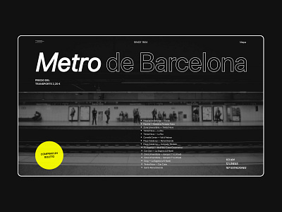 Metro de Barcelona branding design figma minimal ui ux web
