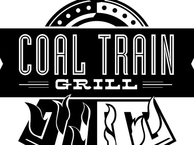 Coal Train Grill Logo illustration logo