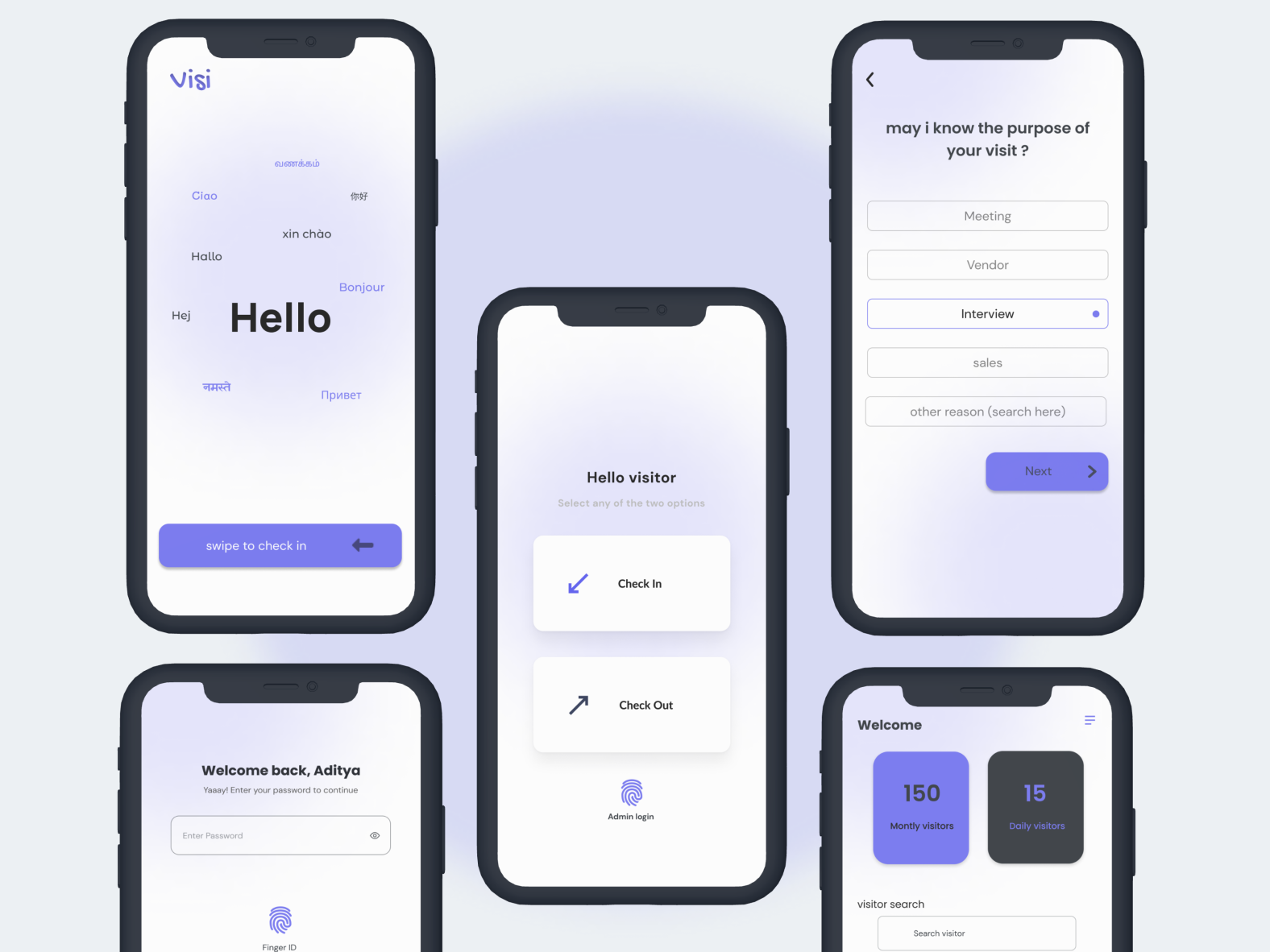 visitor app by Siddhant Meher on Dribbble