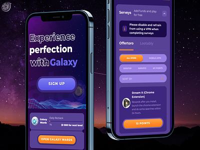 UX/UI for Galaxy Bingo app branding design galaxy ui ux uxui visual identity web web design