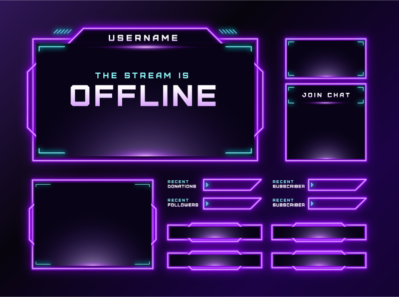 Twitch Stream Layout for Gamers by Neha Ali on Dribbble