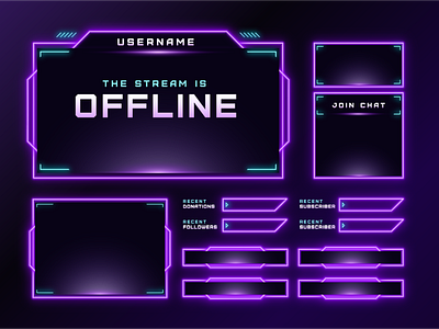 Twitch Stream Layout for Gamers by Neha Ali on Dribbble