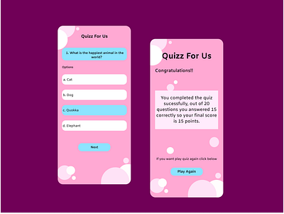 Quizz For Us app app design branding design fun graphic design illustration questions quiz ui ui design