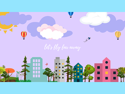 let's fly app blue branding clouds design graphic design illustration sky ui