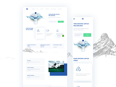 Website Sehat Aqua brand website branding clean design product page production ui ux water website website concept website design