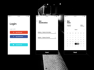 train ticket booking graphic ios mobile modern reservation simple ticket train ui ux