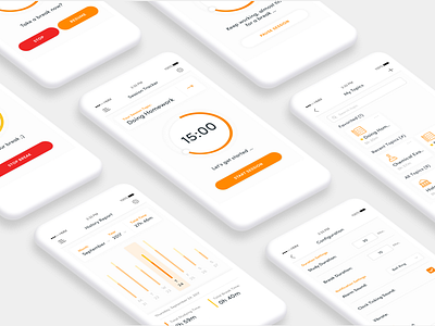 Study Session Tracker App app clean ios pomodoro session simple student study time tracker ui ux