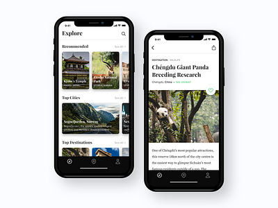 Travel Guide App app destination guide ios iphone iphone x mobile travel trip ui ux