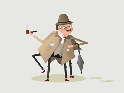 Detective character design detective monster