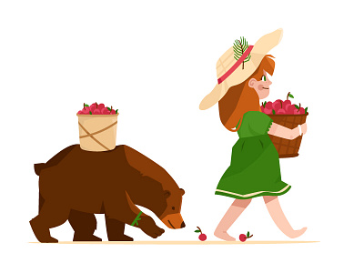 Girl and bear