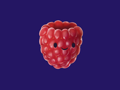 Raspberry 2d artwork character digitalart fruit illustration procreate procreateapp raspberry