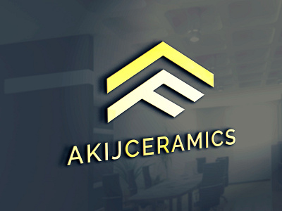 Akij Ceramics Logo 3d branding graphic design logo