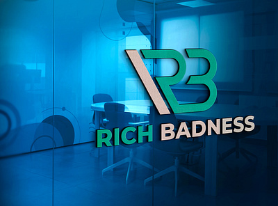 RB Logo Design 3d branding graphic design logo
