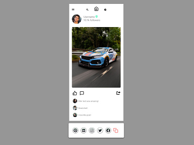 #DailyUI #010 Social Share !