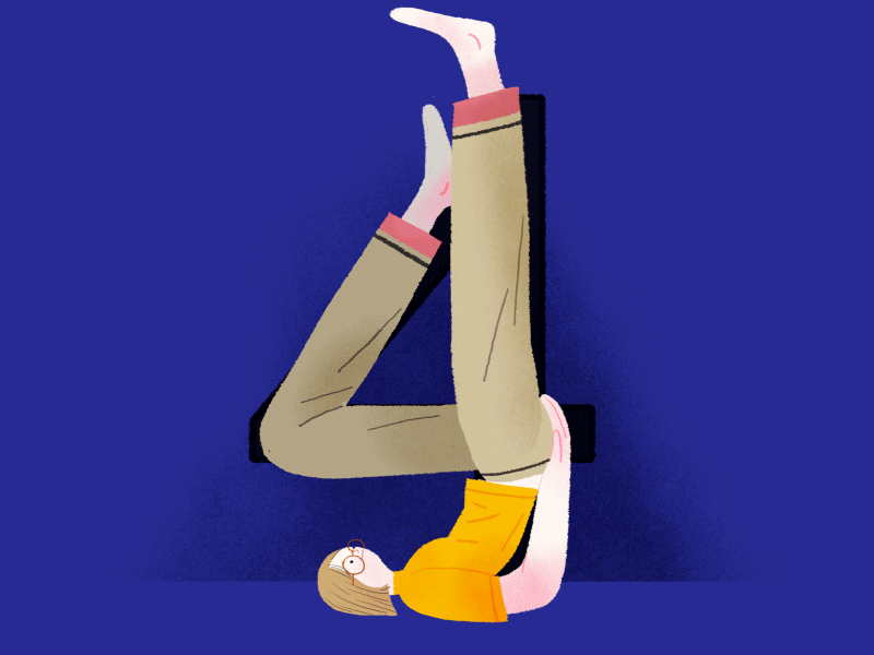 Four 36daysoftype four girl illustration art illustrator motion graphic motiongraphics numbers