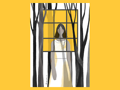 shadow girl illustration illustration art illustrator shadow yellow