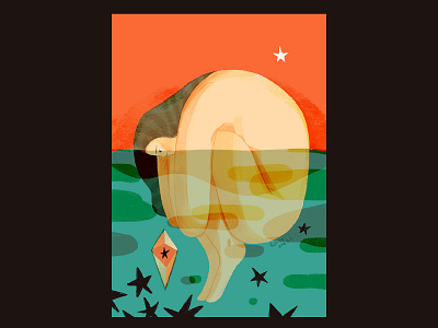 In the sea girl illustration illustration art illustrator sea