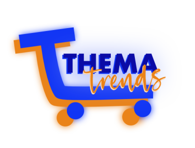 Logo design for Thema Trends blue branding design graphic design icon logo marketing online store shopping cart store trendy webshop